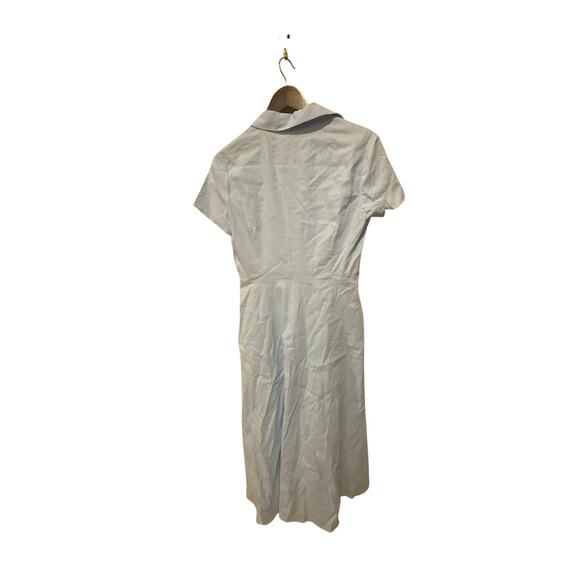 Theory Linen Blend Short‎ Sleeve Midi Dress Skylight Size 6 - Picture 3 of 3